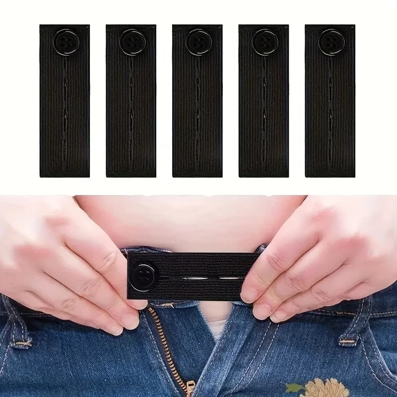 Estensori elastici per cintura, allargatori regolabili per cinture da uomo e donna, estensori per bottoni di jeans e pantaloni, accessori fai da te per abbigliamento