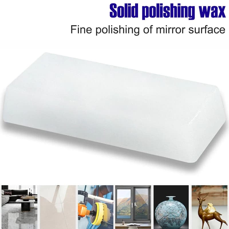 1 pz cera lucidante solida per metallo pietra ceramica vetro lucidatura manutenzione decontaminazione riparazione graffi blocco abrasivo
