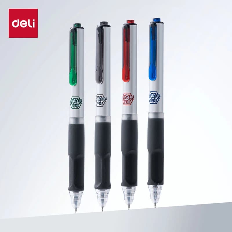 Deli 4/8 pezzi 0.5mm inchiostro nero penna gel ad asciugatura rapida materiale scolastico forniture per ufficio penne per firma cancelleria penna per ufficio regalo
