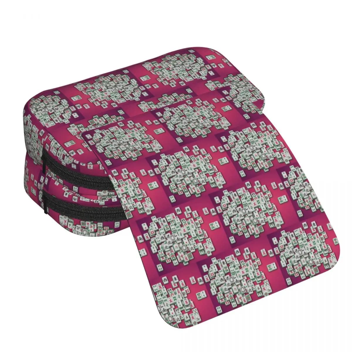 Mahjong Tile Pattern Pencil Case for Boys Girls School Pen Box Pencil Bag Stationery Supplies Pen Holder Bag