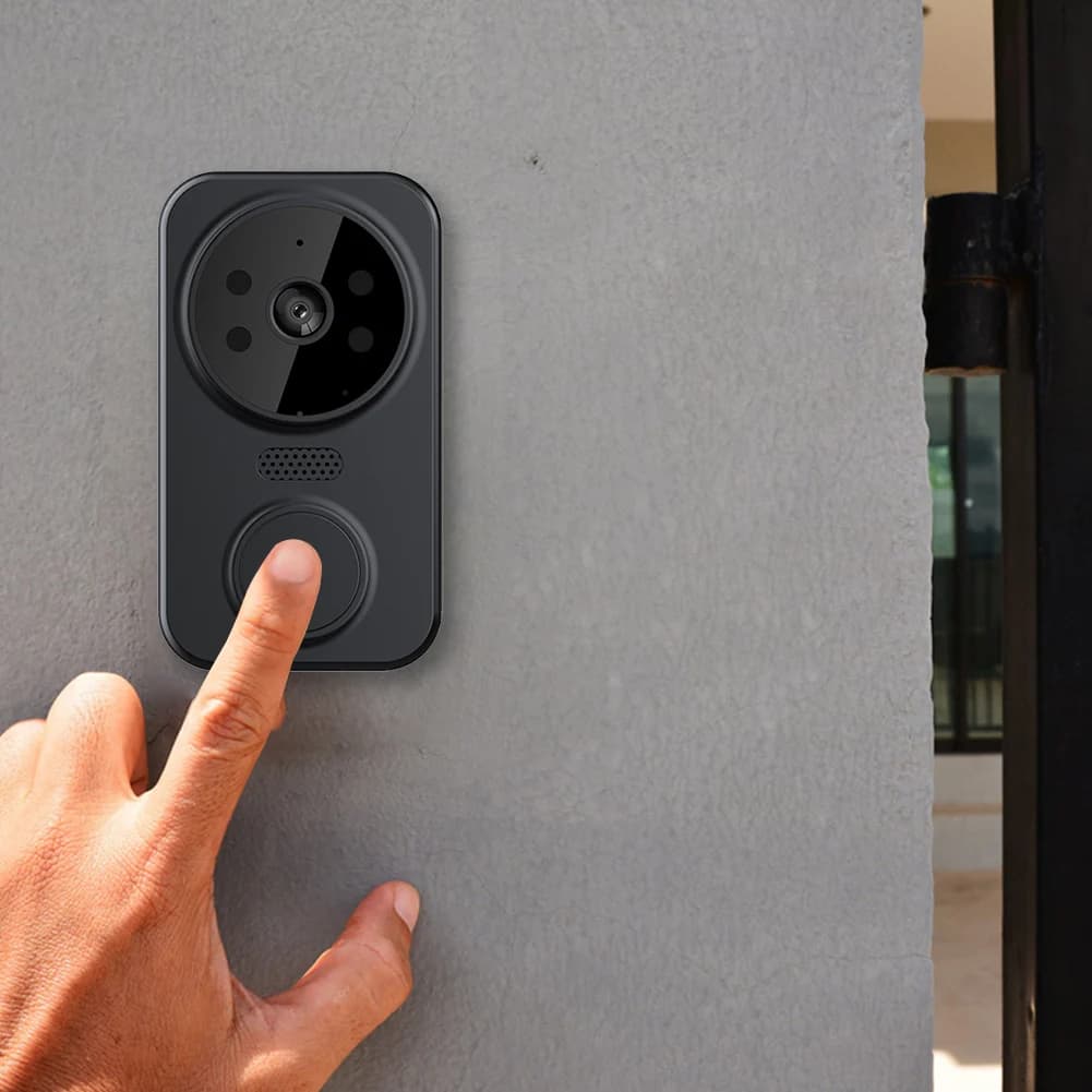 Campanello Video WiFi Intelligente con Telecamera, Audio Bidirezionale, Citofono Wireless, Campanello Visivo Intelligente per Sorveglianza Interna ed Esterna