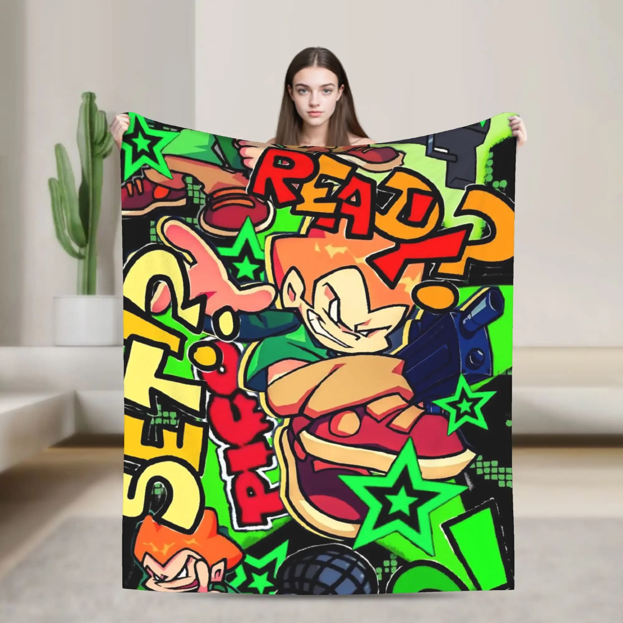 Friday Night Funkins Warm Soft Blanket Child Plush Throw Blanket Fashion Living Room Flannel Bedspread Sofa Bed Cover