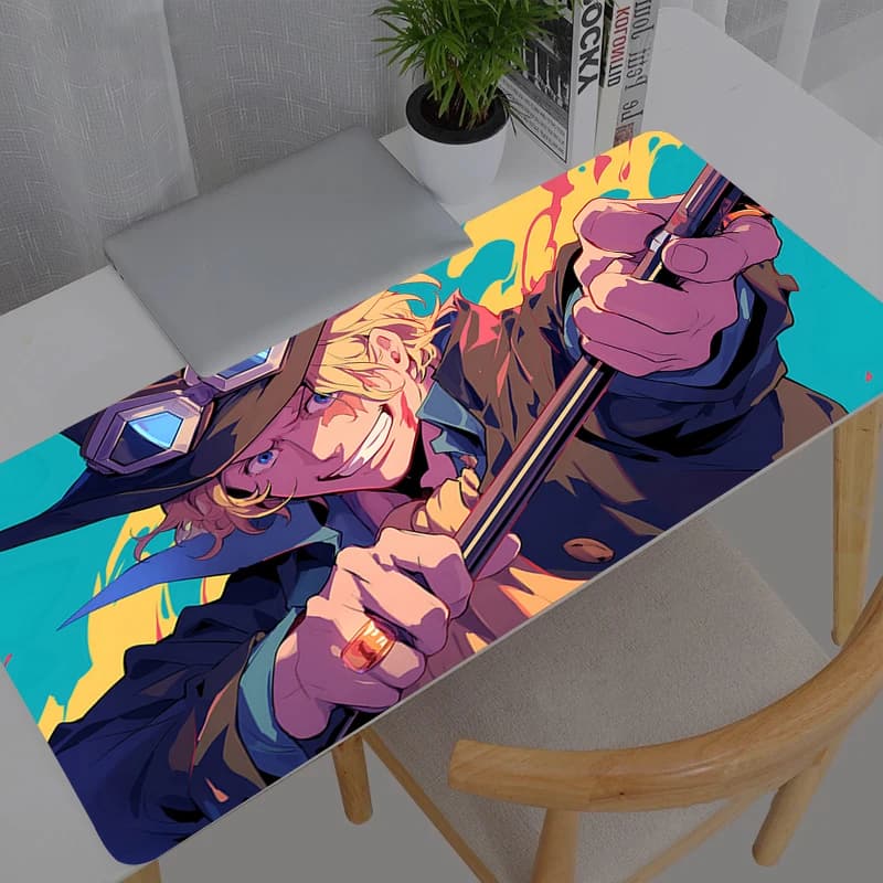 Tappetino per mouse Kawaii One Piece, resistente, con personaggi anime, per ragazze, per scrivania, per computer, per tastiera, accessori da gioco.