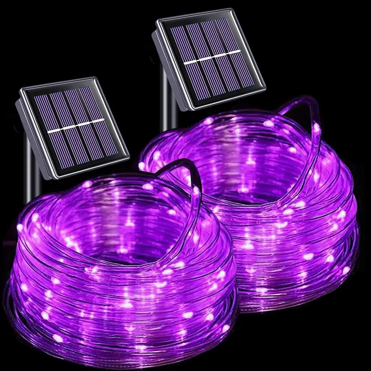Luci da fata solari a LED per esterni, ghirlanda in filo d'argento rame da 300/200/100/50 LED, impermeabile 8 modalità per il matrimonio di Natale