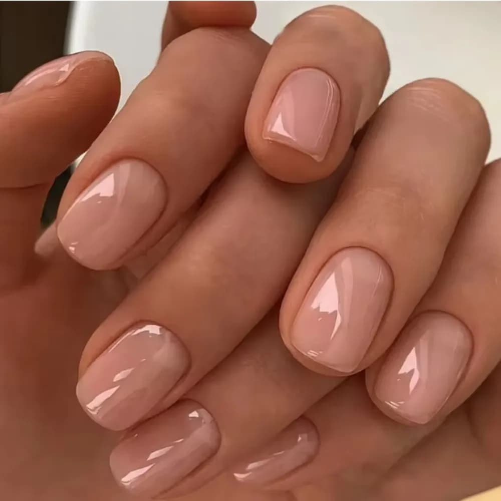 24 Simplious Fin Nails Style Ballet with Glitter, French Frosted Pink Nail, Nails Square Press-on Court, Full Cover, Nail Art Tips