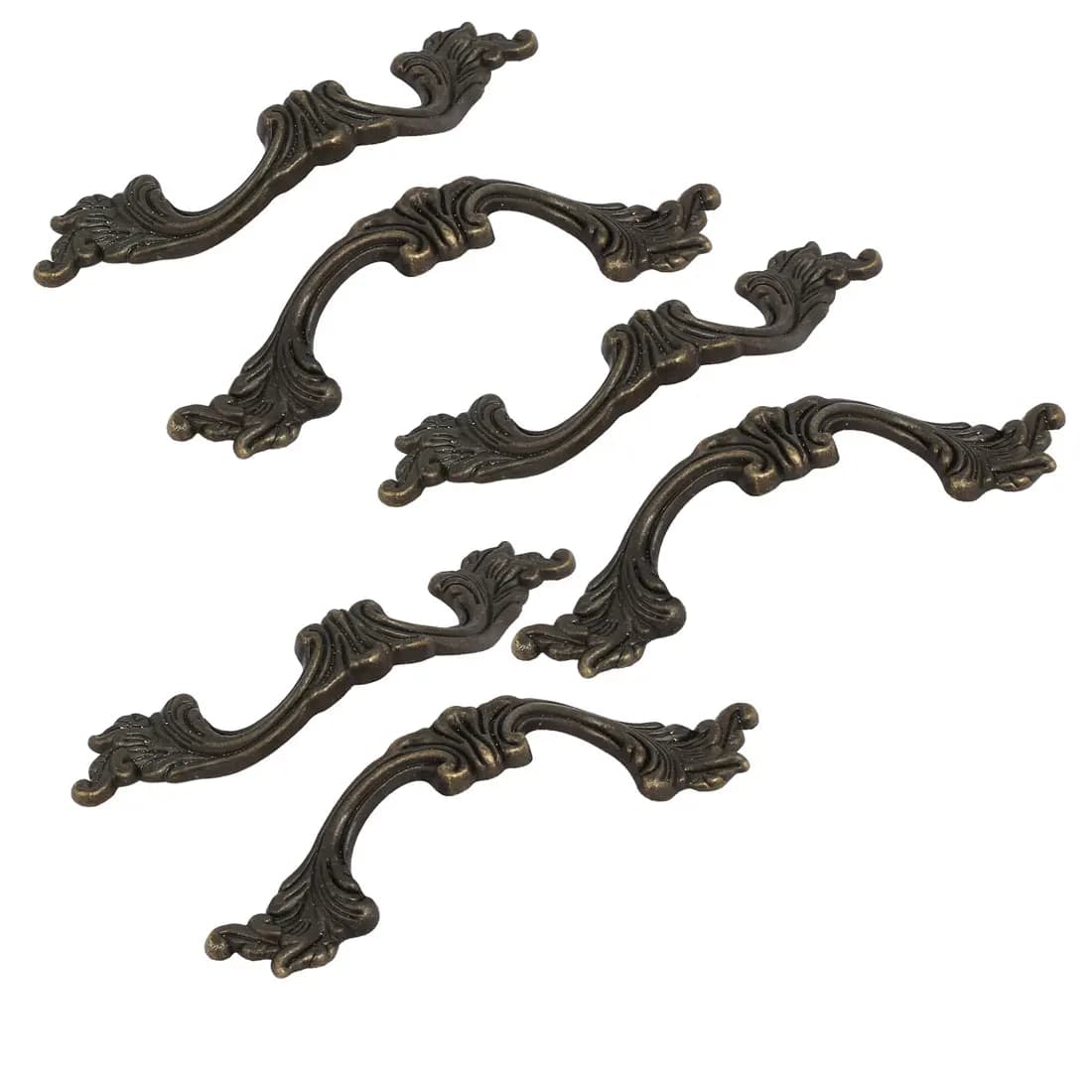Maniglie per cassetti montate a vite stile vintage da 6 pezzi 115X23X28Mm