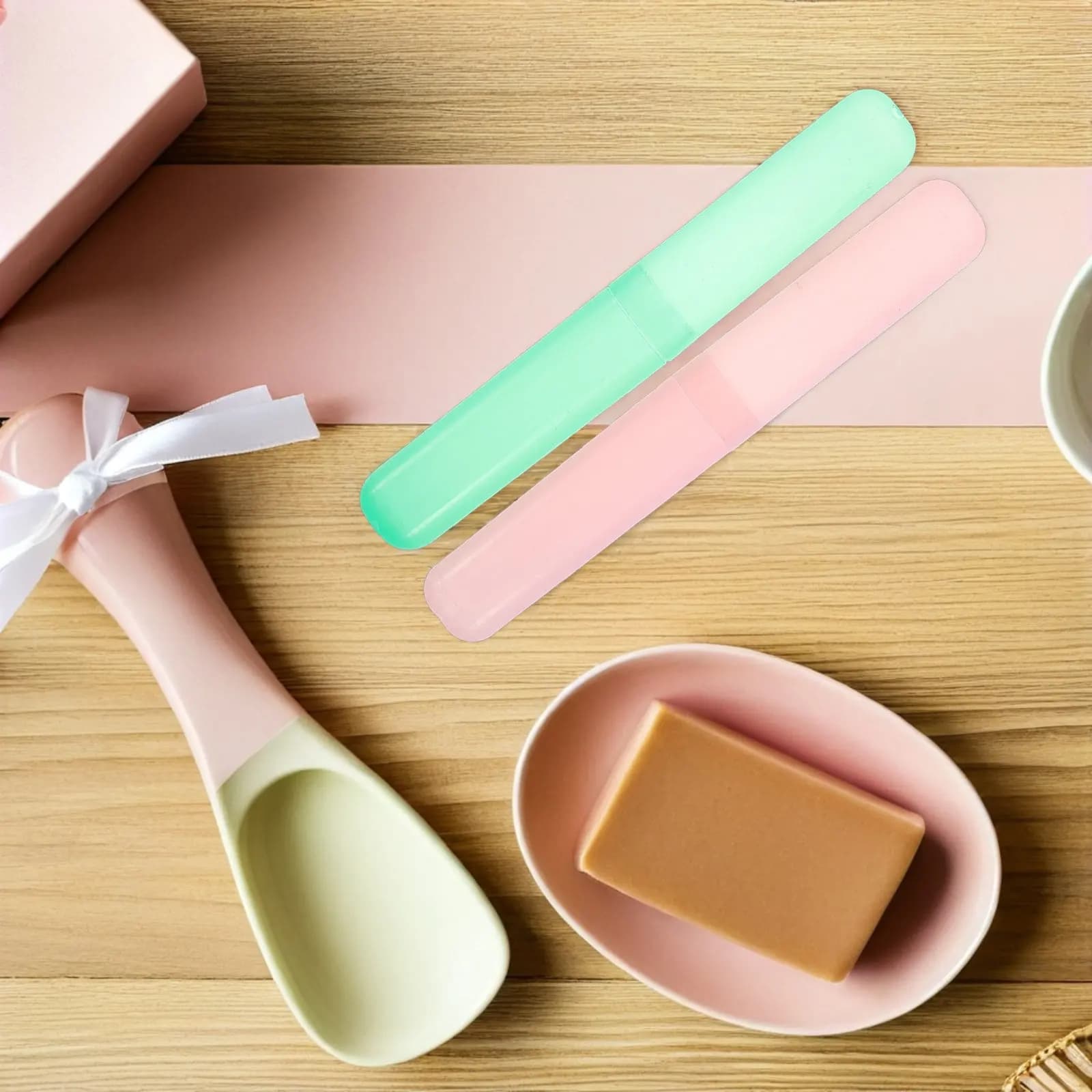 16Pcs Plastic Portable Travel Toothbrush Holder Oral Care Travel Case Toothpaste Storage Compact Single Outdoor