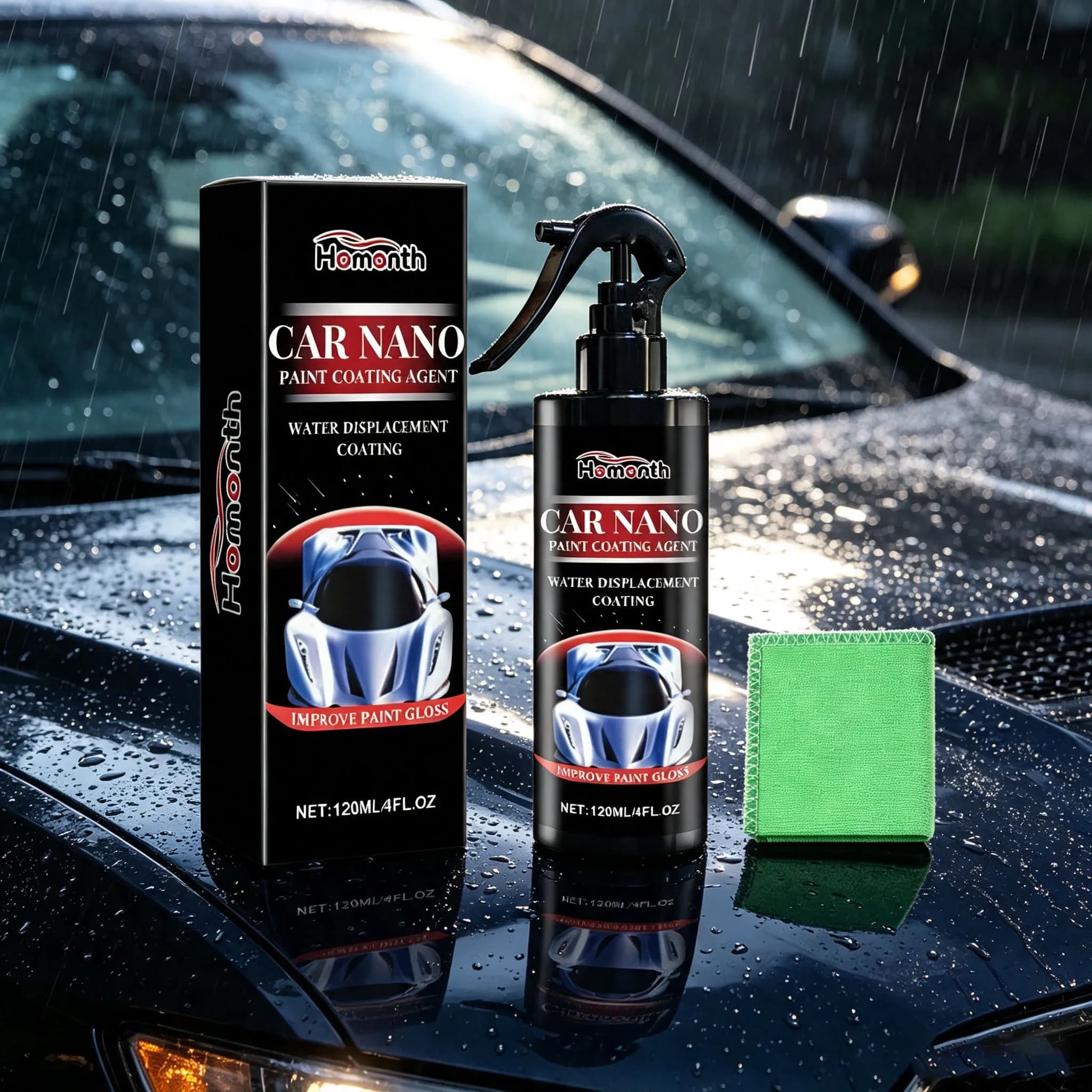 Homonth Car Nano Coating Spray Hydrophobic Repair Scratches Body Paint Polishes High Hardness Automobile Ceramic Cleaning Liquid