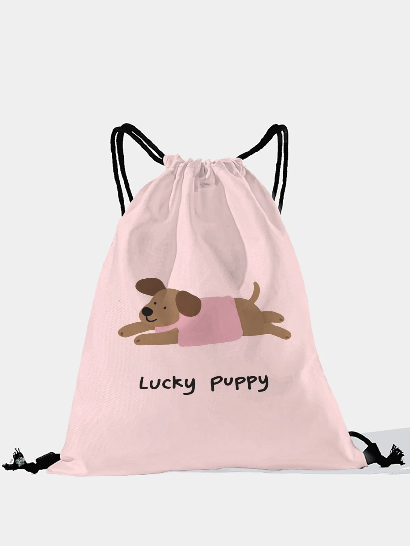 Zaino con coulisse con stampa di cuccioli, borsa sportiva leggera per palestra, yoga, viaggi, scuola, shopping e pendolarismo quotidiano