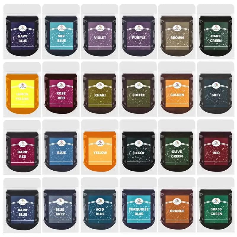10g 24 colori tessuto colorante abbigliamento ricondizionato agente colorante cotone lino jeans tela pigmento casa tie-dye forniture fatte a mano