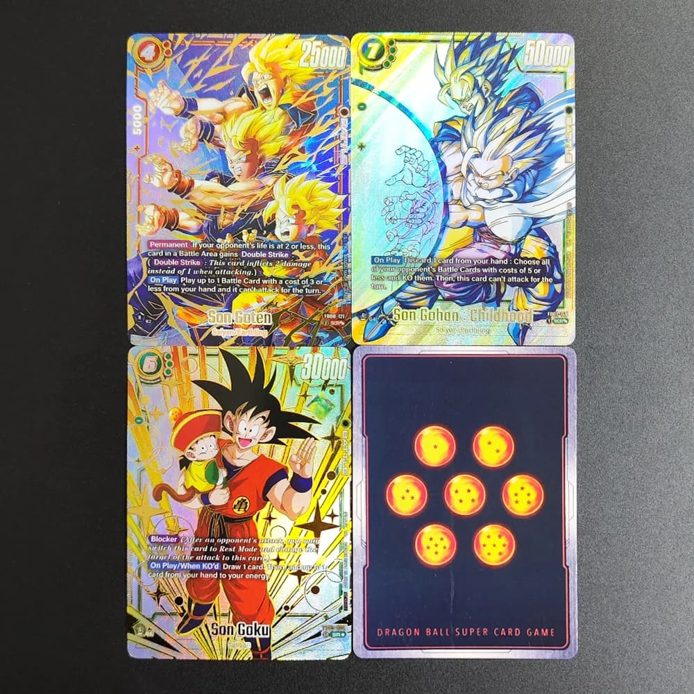 Gioco di Carte Collezionabili Fai-da-te Dragon Ball Super Fusion World: Son Gohan (Infanzia) FB01-140, Son Goten FB08-121, Son Goku FB03-064