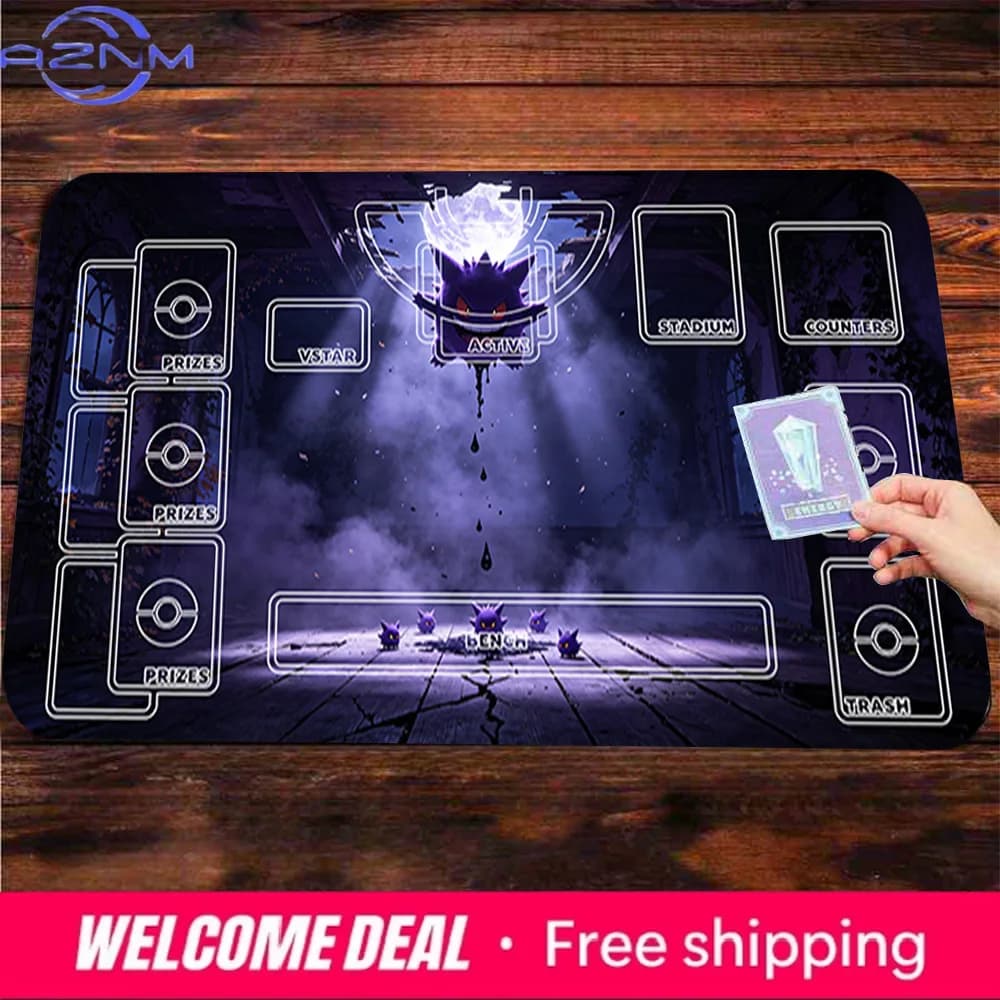Tappetino da Gioco Anime Gengar Haunted House TCG Grande Tappetino per Mouse da Gaming