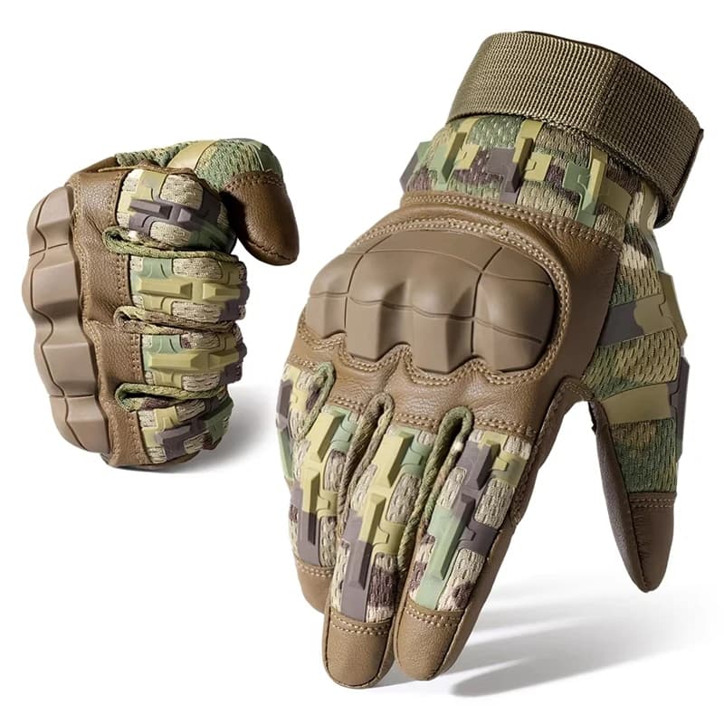 Men's touch screen cycling gloves PU leather tactical gloves for airsoft, hunting, shooting, hiking and outdoor sports