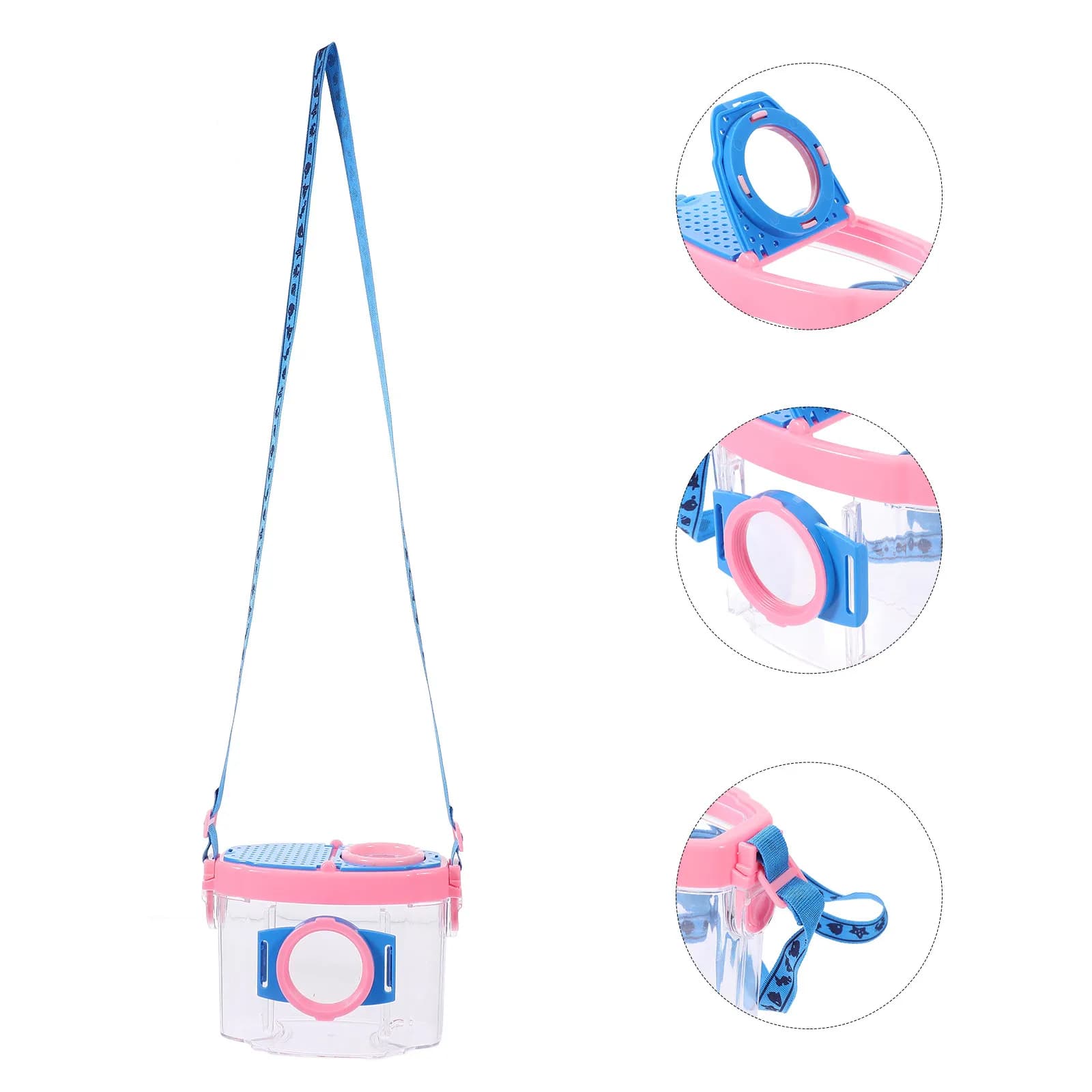Scatola per l'osservazione degli insetti per bambini, strumento per l'esplorazione all'aperto MG20170, custodia rosa e blu per l'osservazione degli insetti, pinzette, forbici, kit scientifico per bambini