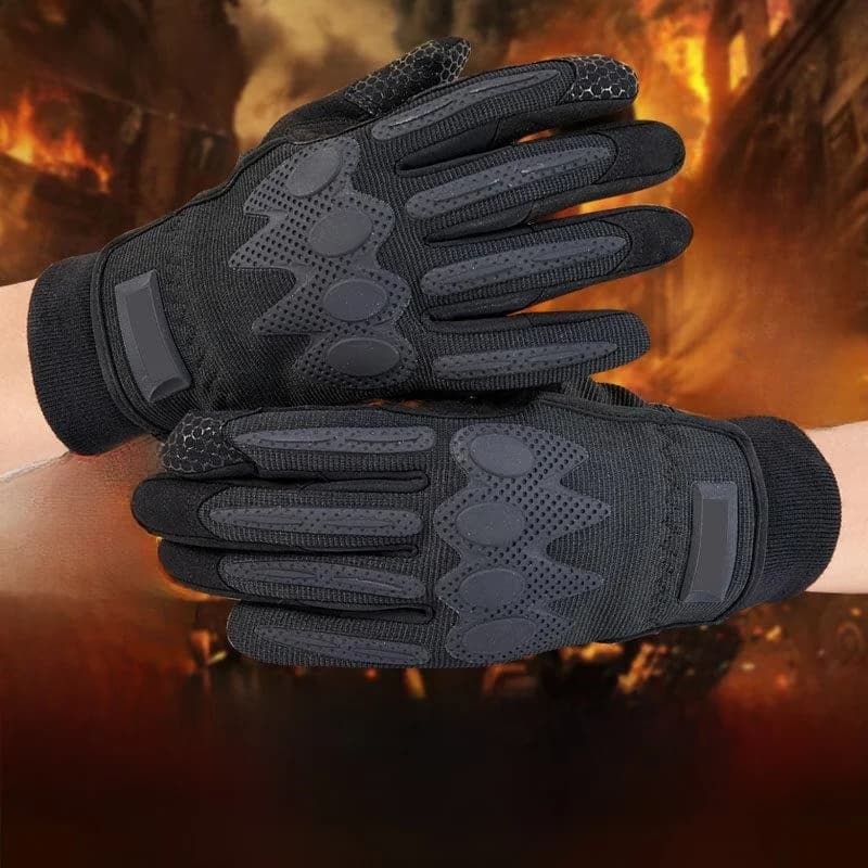 Guanti Tattici da Uomo per Ciclismo Outdoor, Foderati in Pile, Touchscreen, Invernali Antifreddo, Guanti Interni Neri Stile Sportivo Giovanile