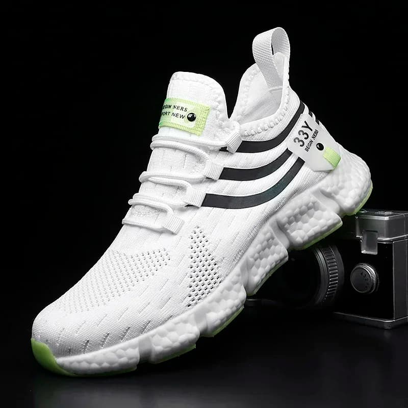 Men's sneakers Mesh breathable racing shoes men's lightweight anti-slip classic sport Casual shoes white women couple Tenis Masculine