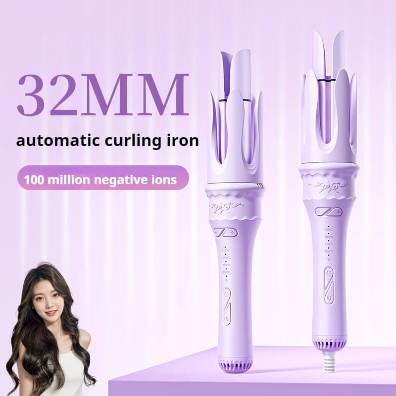 Automatic curling iron 32MM with Cold Air, 1 Miliard of Negative Ions, Ceramic Coating, Smart Styler for Hair