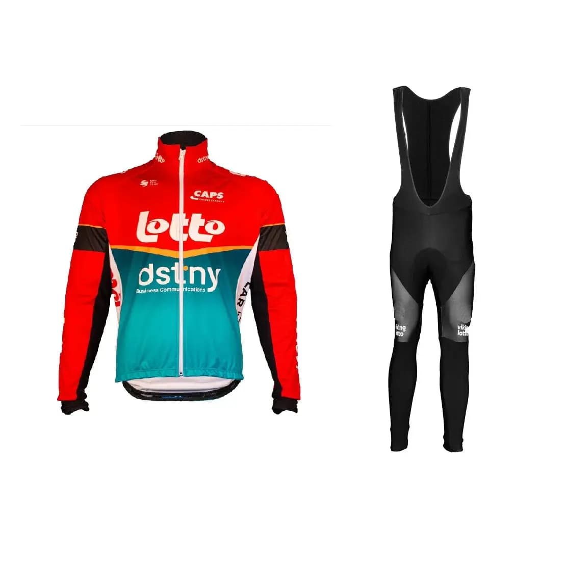 Primavera estate 2024 LOTTO DSTNY Team Ciclismo Jersey manica lunga abbigliamento da bicicletta con pantaloni con bretelle Ropa Ciclismo