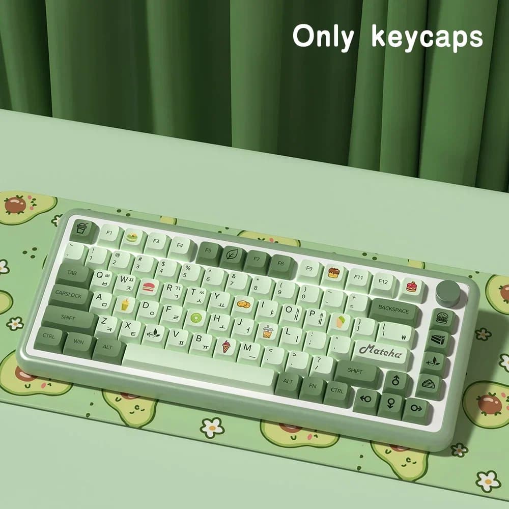 AZERTY Mechanical Keyboard Covers Matcha QWERTZ Covers XDA Profile ISO PBT Covers French German Nordic