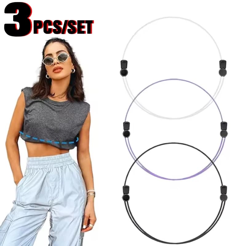 3Pcs Adjustable Elastic Crop Tuck Tool Band Women Fashion Clothing Accessory For Shirt Summer Instant Waist Slimming Non-Slip