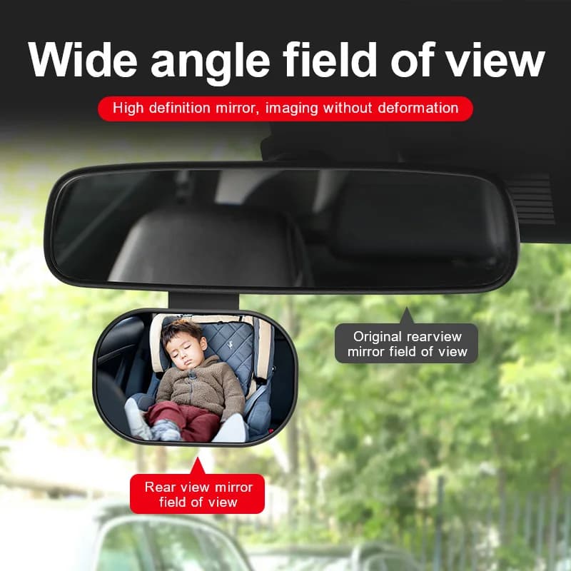 Retrovisor mirror for children's interior car, mirror for children's safety seat, installation of auxiliary mirrors, reverse blind spoe