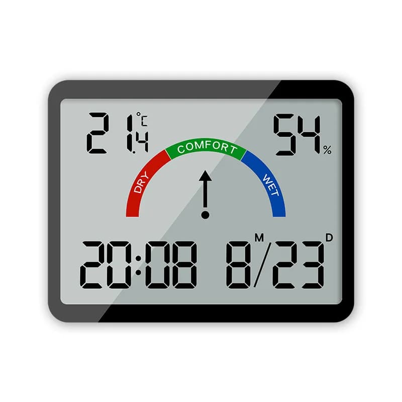 Digital Wall Clock LCD Multifunction with Alarm Clock, Power Temperature and Display - Simple Design