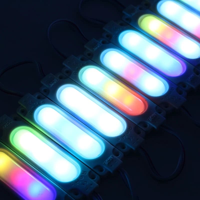 20 pz Modulo Led RGB 12 V Evidenziare Modulo Led Impermeabile IP65 Pieghevole COB Striscia di Luce Retroilluminazione Negozio Banner Decorazione Auto