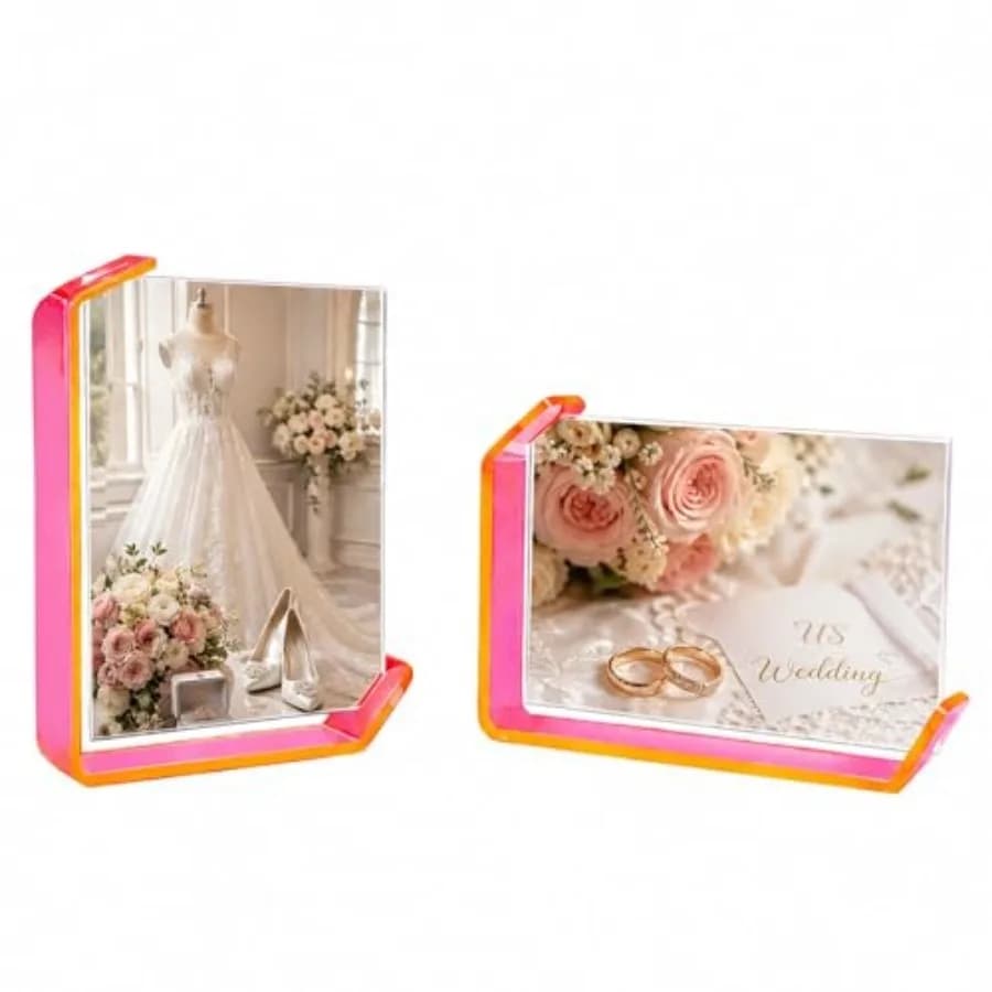 Confezione da 2 cornici per foto, cornici artistiche in acrilico, cornici moderne e versatili per foto, decorazione da tavolo, bellissima cornice espositiva per la casa