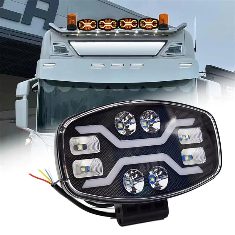 1X 9 pollici LED luce 100W 22000LM fuoristrada faro faretto camion ausiliario quadrato guida auto flash bianco giallo