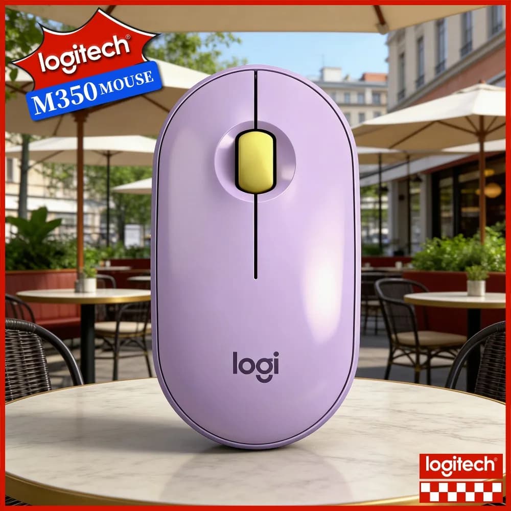 Slim Travel 2.4G Bluetooth Portable Wireless Mouse Logitech M350 PEBBLE For Notebook PC Tablet Home Office Daily Work