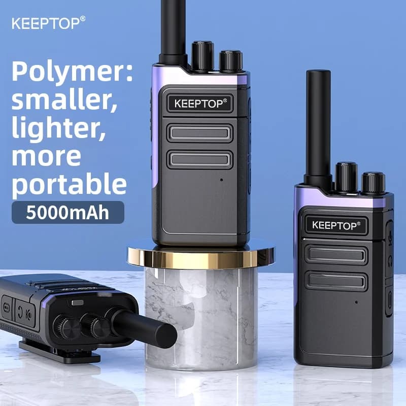 KEEPTOP 1/2 Pz Mini Walkie Talkie Portatile Radio Bidirezionale Ricetrasmettitore UHF Set Walkie-talkie Radio Walkie Talkie A Lungo Raggio