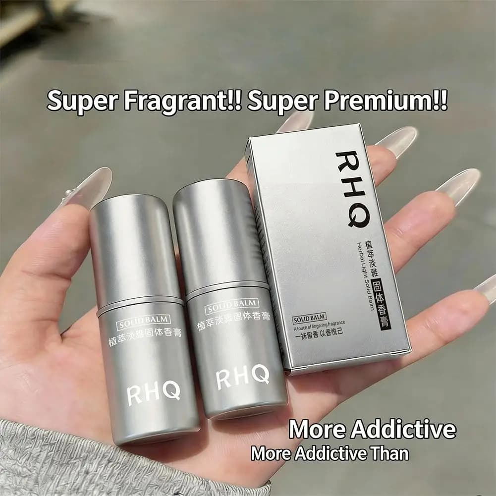 Profumo in balsamo solido RHQ per uomo e donna, fragranza leggera, profumo naturale e fresco a lunga durata, profumo portatile 1/4 pezzi