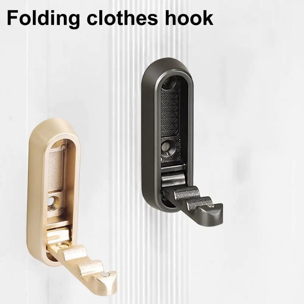 Gancio da parete pieghevole Gancio in lega di zinco resistente Gancio da parete per asciugamani appendiabiti per porta bagno cucina camera da letto