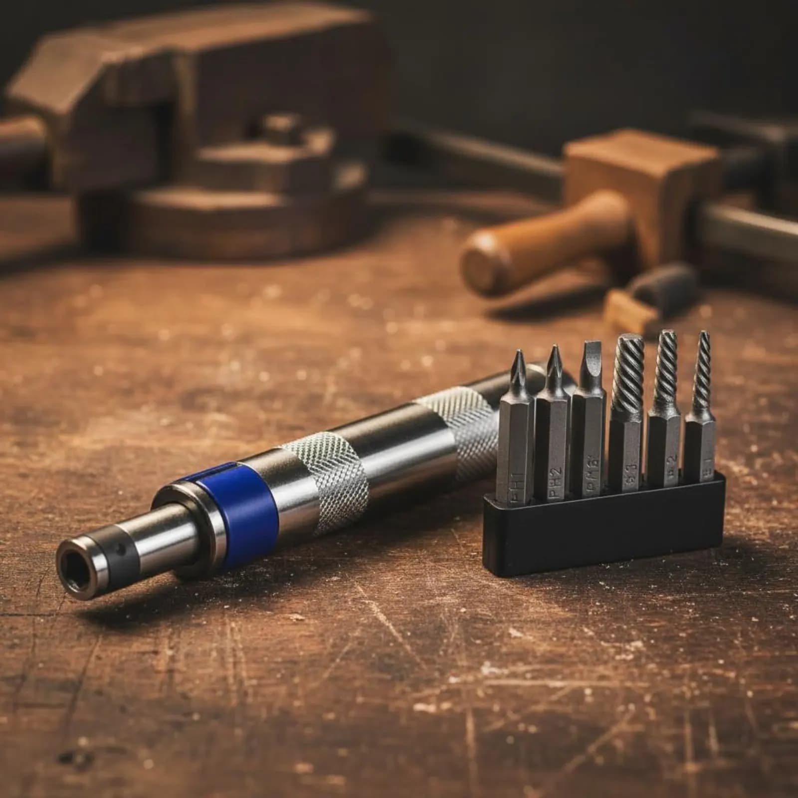 Set Cacciaviti 6-in-1 Compatto, Cacciavite a Percussione Manuale per Bulloni Bloccati, Utensile Manuale per Facile Installazione e Manutenzione