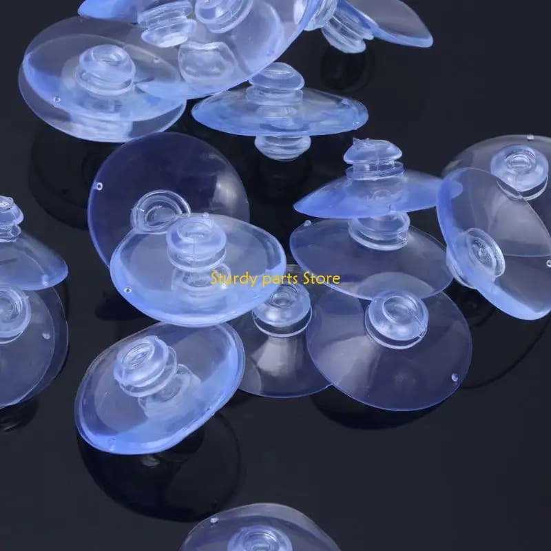 97QC 100 Pezzi Ventose a Fungo Trasparenti Senza Ganci Mini Ventose Ganci Riutilizzabili Ventosa in Plastica Facile da Attaccare