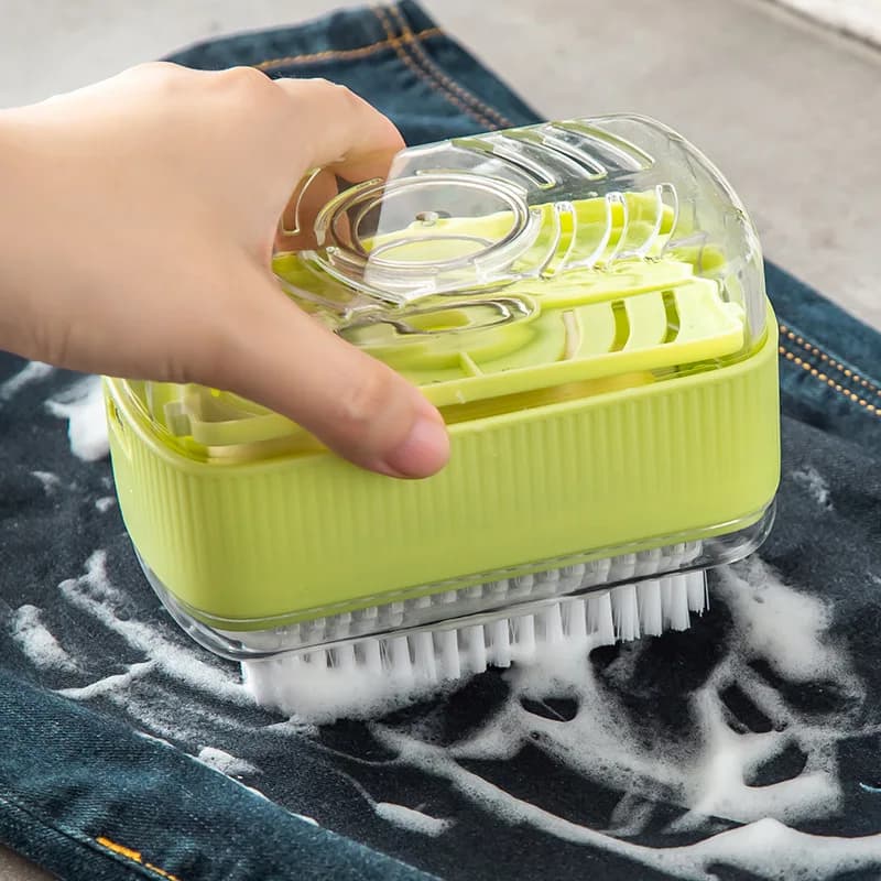 Multifunctional Soap Box With Laundry Brush Foaming Soap Dispenser Drain Soap Storage Holder For Clothes Washing Home Cleaning