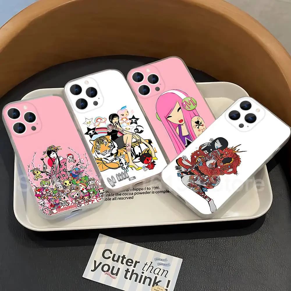 T-Tokidokis Japan girl Phone Case For iPhone 17,16,15,14,13,12,11 Pro,Max,Plus,X,XS,XR,SE4,E Mini Transparent Soft Cover