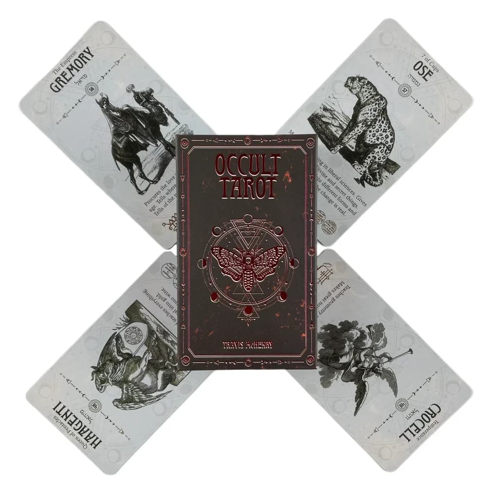Carte dei Tarocchi Occulte, Mazzo da 78 Carte, Edizione in Inglese per Divinazione e Visioni, Giochi da Tavolo