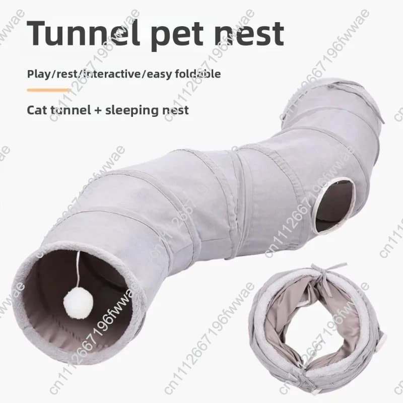 Cat Nest Four Seasons Universal Channel Foldable Sleeping Bag Cat Puzzle Interactive Drilling Toy Tent Nest Cat Tunnel