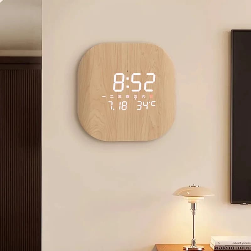 Design Orologio digitale da parete Soggiorno moderno Interni di lusso Camere da letto Bagno Orologi da parete creativi Decorazioni per la stanza Horloge