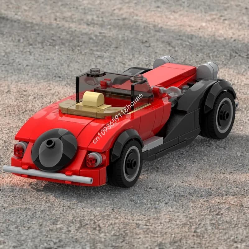 196 pezzi | MOC Darjeeling Barracuda Sport | Auto sportiva convertibile vintage | Blocchi di costruzione di modello | Regalo di giocattoli di compleanno