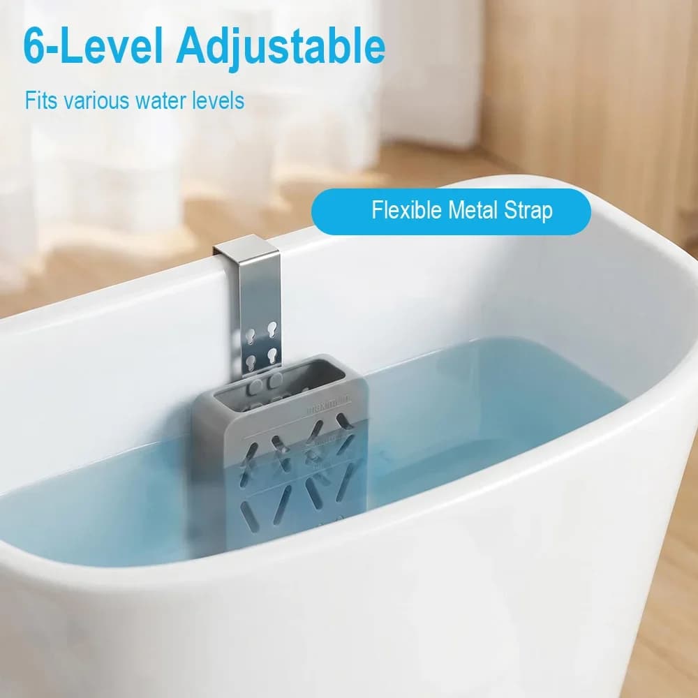 Adjustable Stainless Steel Hanging Toilet Tank Holder Toilet Cleaner Tablet Storage Rack For Home Hotel Bathroom