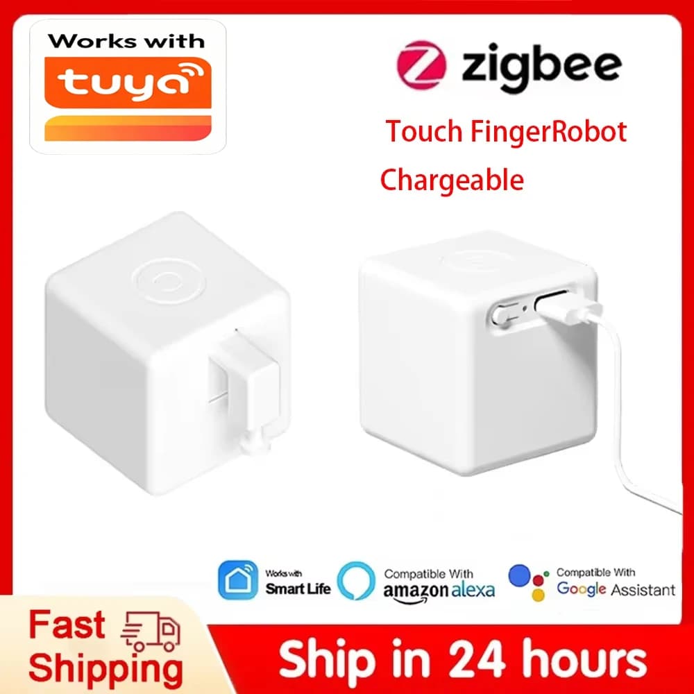 Robot Tuya Smart Touch Finger ZigBee 3.0, pulsante interruttore ricaricabile, telecomando Fingerbot per Alexa, Google Home, Alice