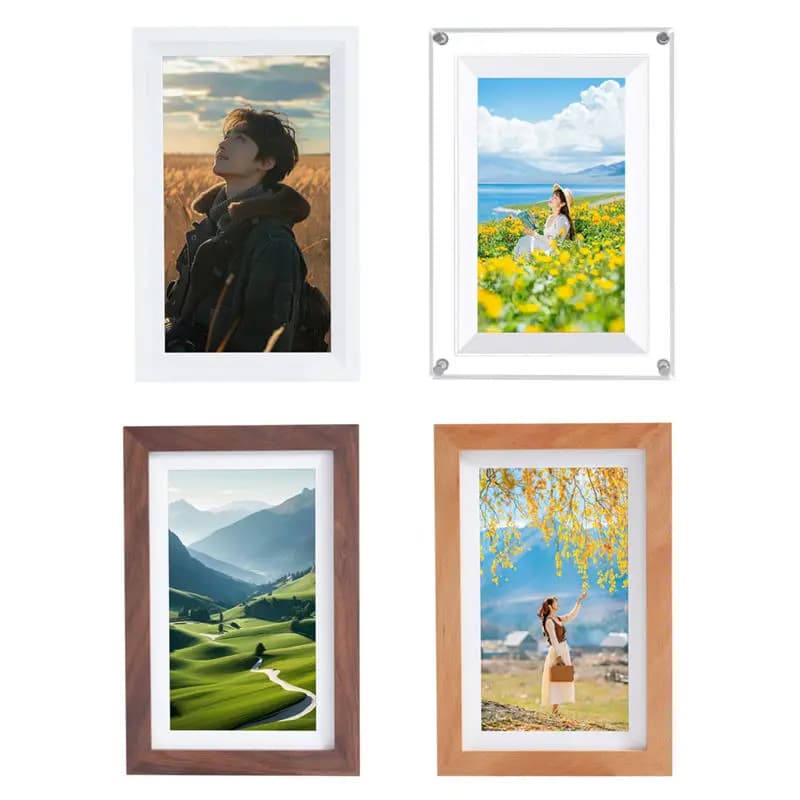 7 Inch Acrylic Digital Picture Frame with USB Charging Wi-Fi Auto Play Slideshow MP4/AVI Support Family Photos Home Decor
