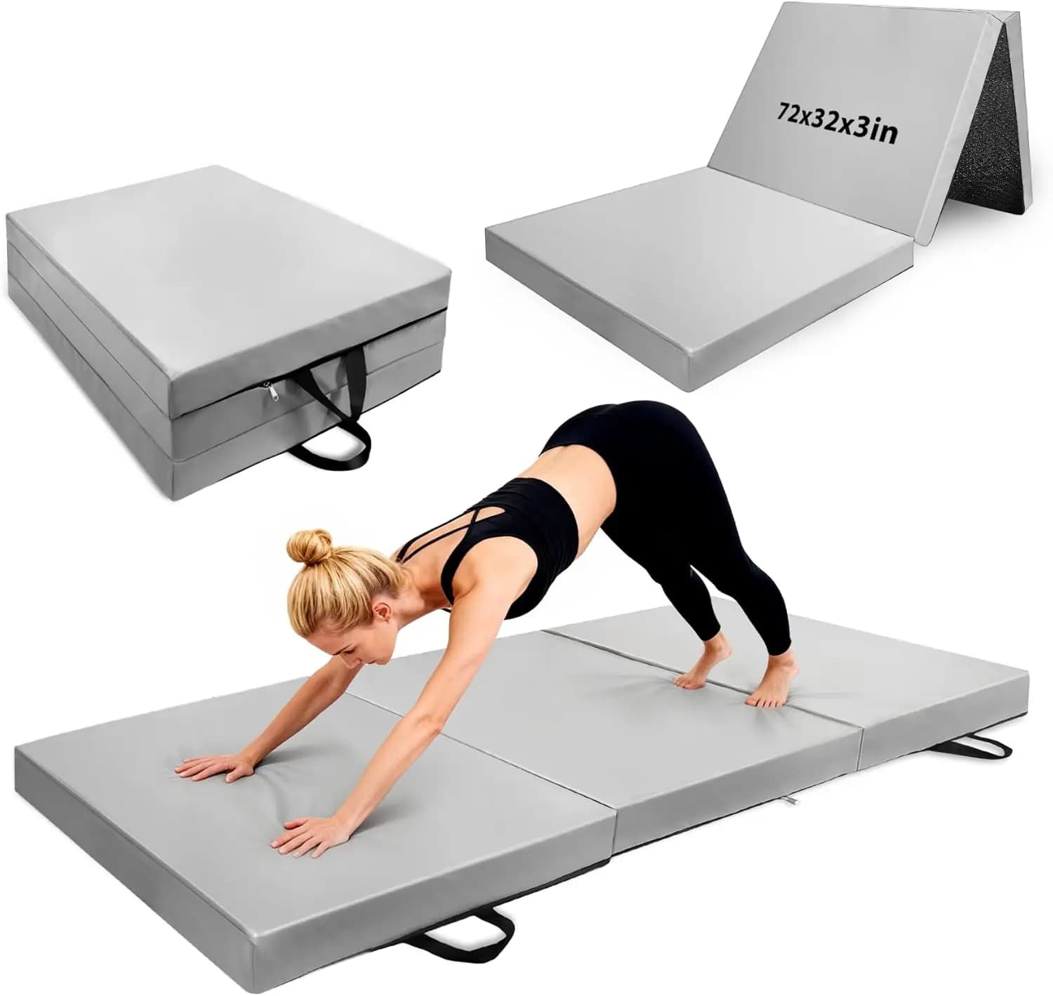 Tappetino Yoga Spesso 3 Pollici 72x32 Pollici, Tappetino Antiscivolo per Esercizi di Pilates, Fitness, Palestra e Stretching