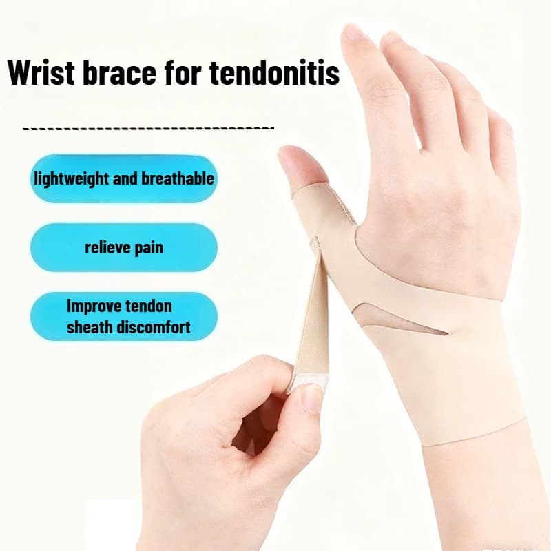 Supporto Elastico per Pollice e Polso, Stabilizzatore Antidolorifico per Mano Destra o Sinistra, Protezione Morbida Unisex