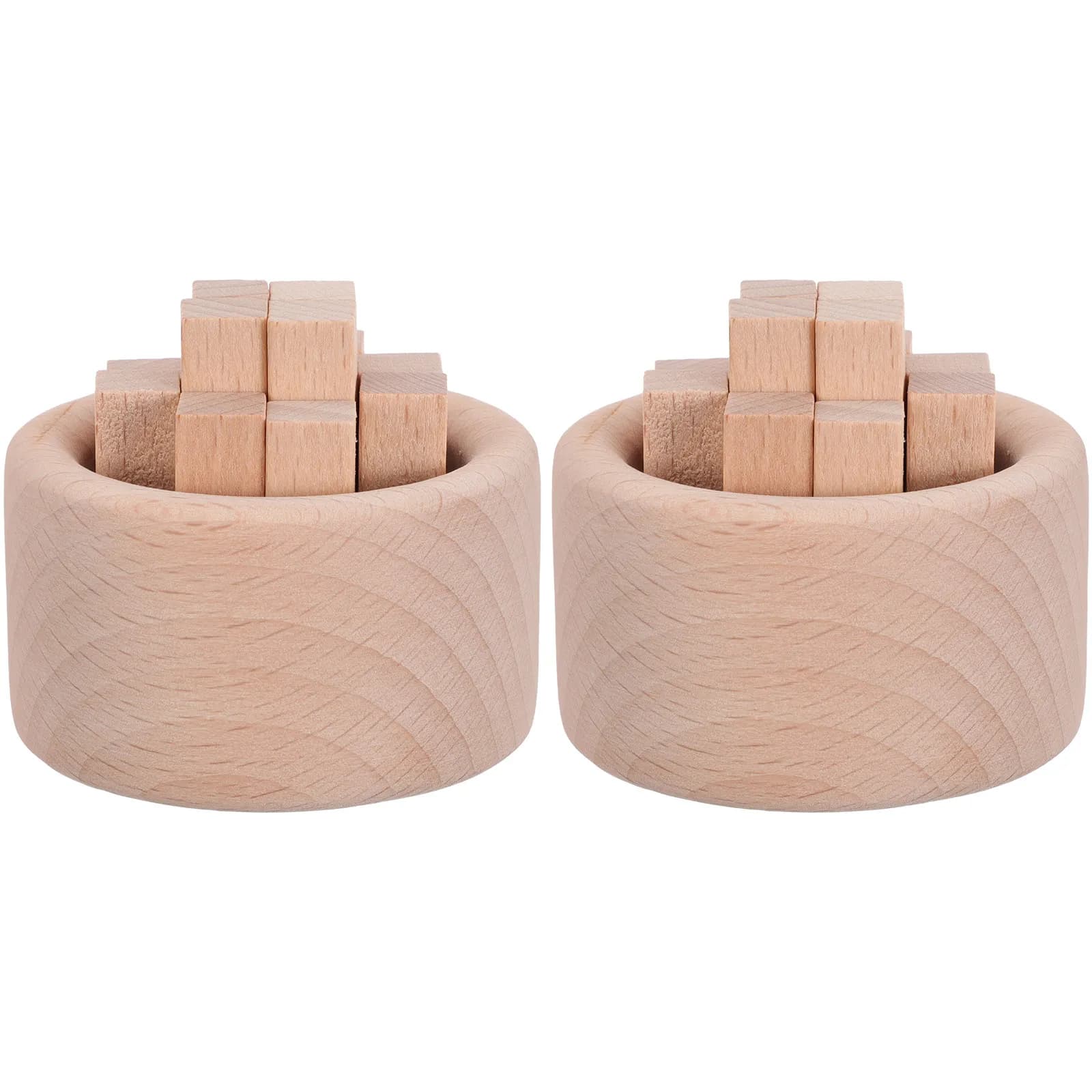 4Pcs Wood Essential Oil Diffusers Reusable Natural Air Fresheners for Home Office Yoga Room Mini Oil Diffuser Set Compact