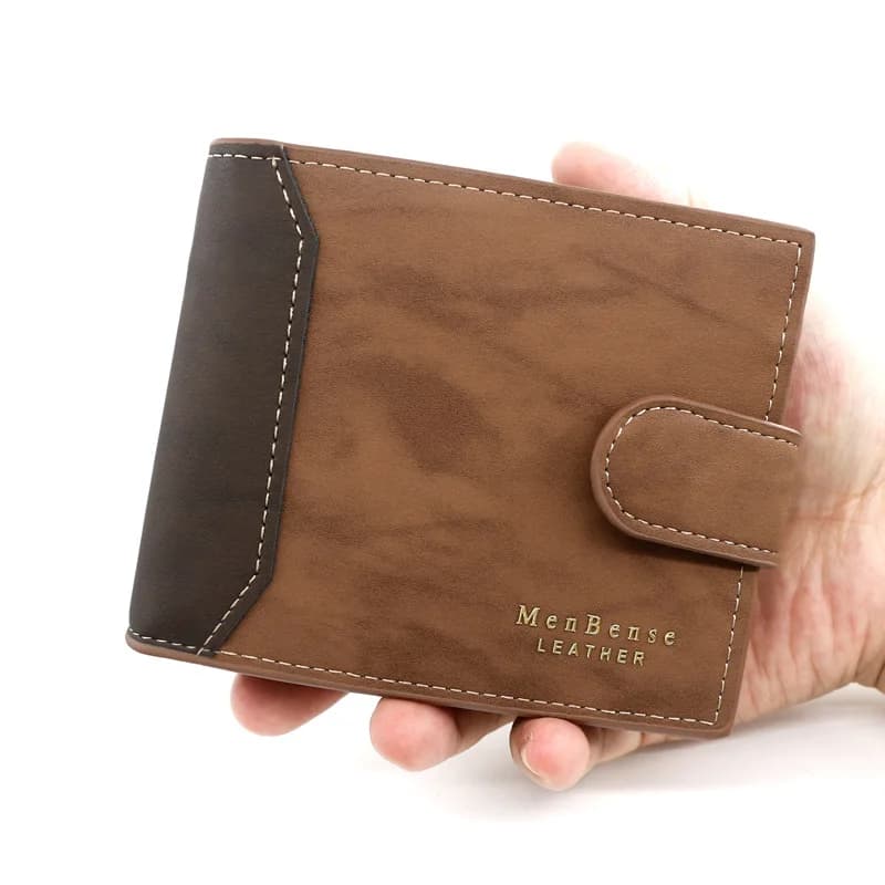 Portafoglio da uomo in pelle PU 1PC con custodia porta biglietti da visita con cerniera Borsa corta da uomo Portamonete per uomo Porta carte di credito