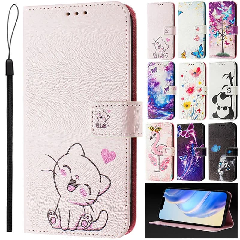 A52s 5G Cute Car Case for Samsung Galaxy A53 A73 A33 A23 A13 A32 A22 A12 A51 A71 A41 A50s A30S Leather Wallet Phone Cover Case