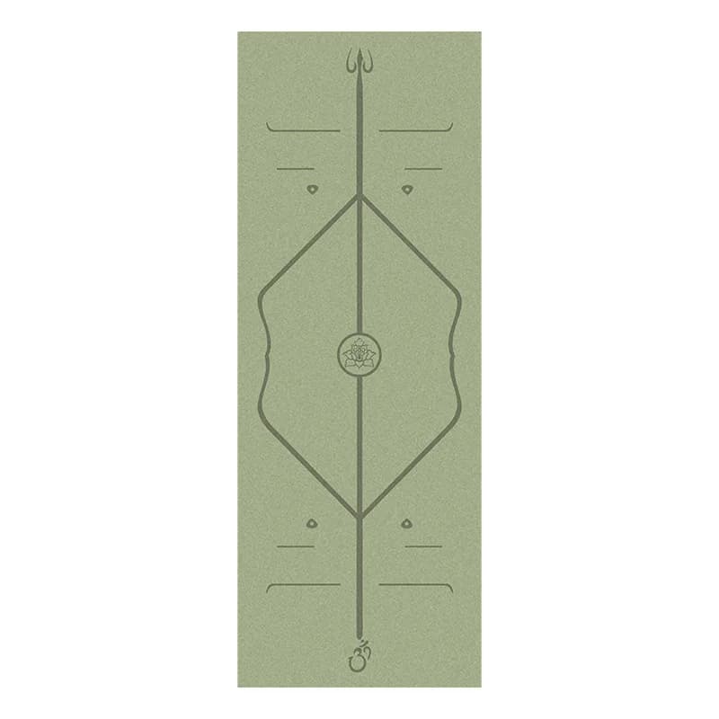 New coconut matte PU yoga mat, non-slip beginner, body position line, widened yoga mat